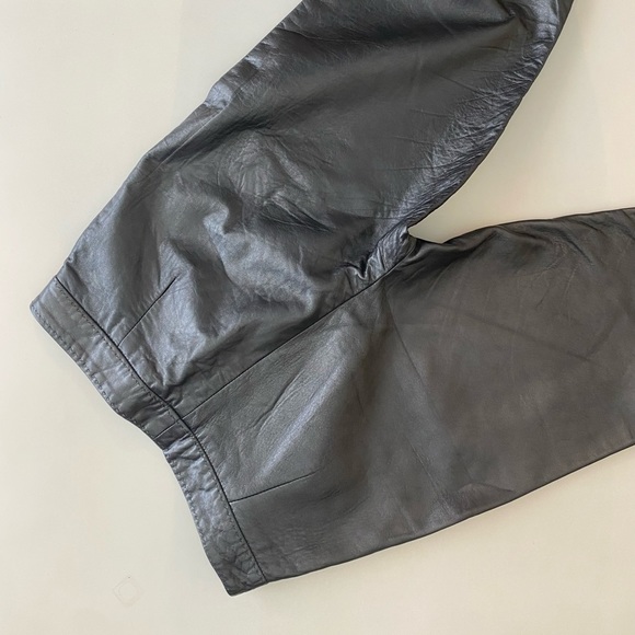 90’s Vintage Leather Boot Pants - Picture 4 of 6